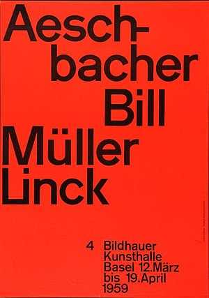 Design suíço - Armin Hofmann, Poster for Kunsthalle Basel, 1959